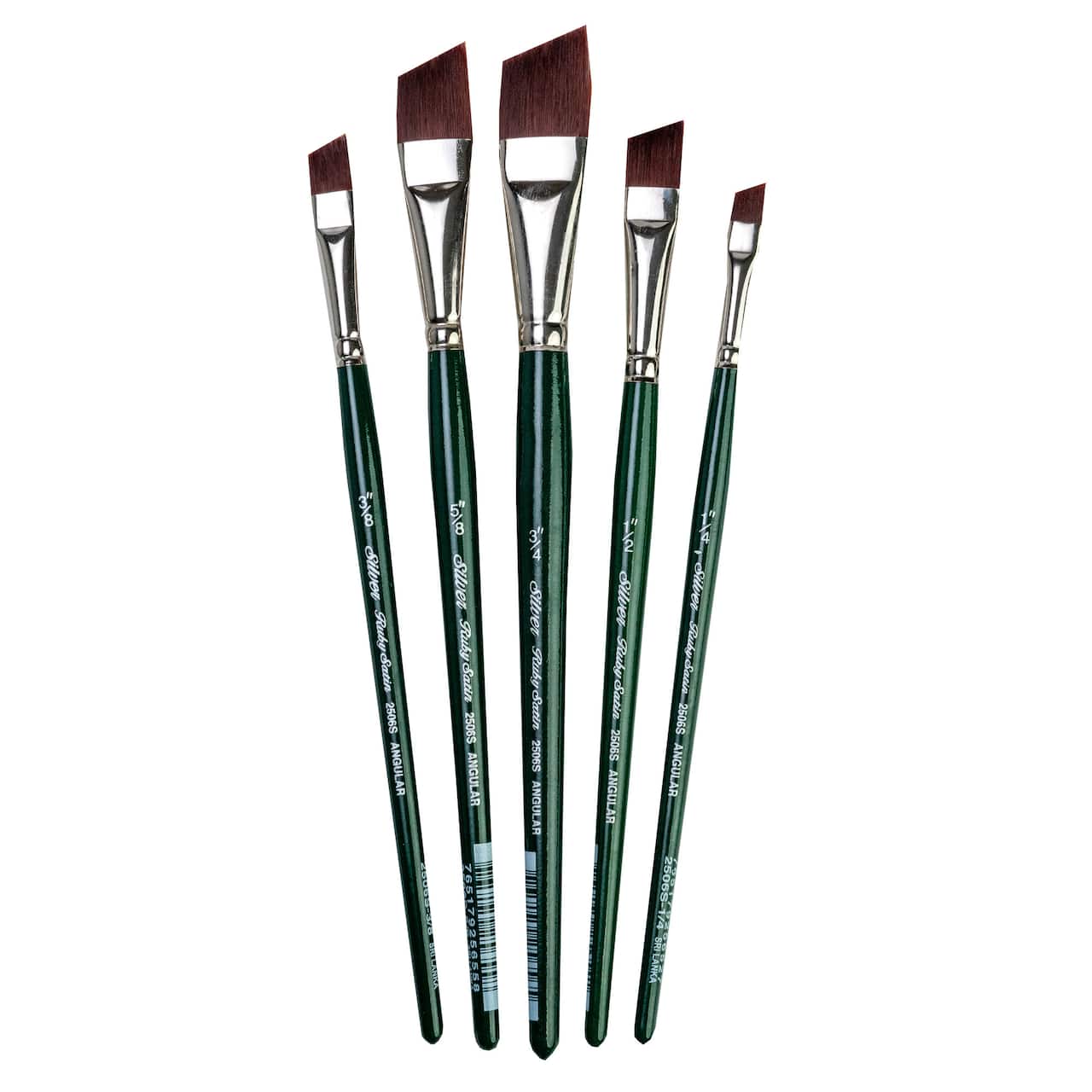 Silver Brush Limited Ruby Satin® 5 Piece Angles Brush Set